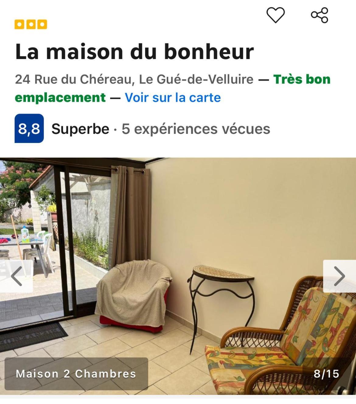 La Maison Du Bonheur Le Gue-de-Velluire Exterior photo