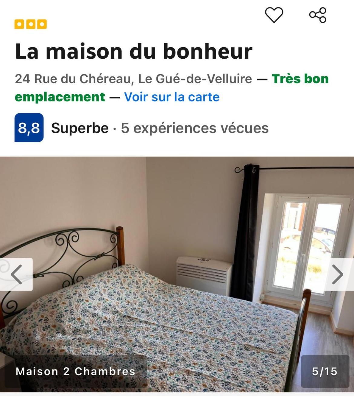 La Maison Du Bonheur Le Gue-de-Velluire Exterior photo