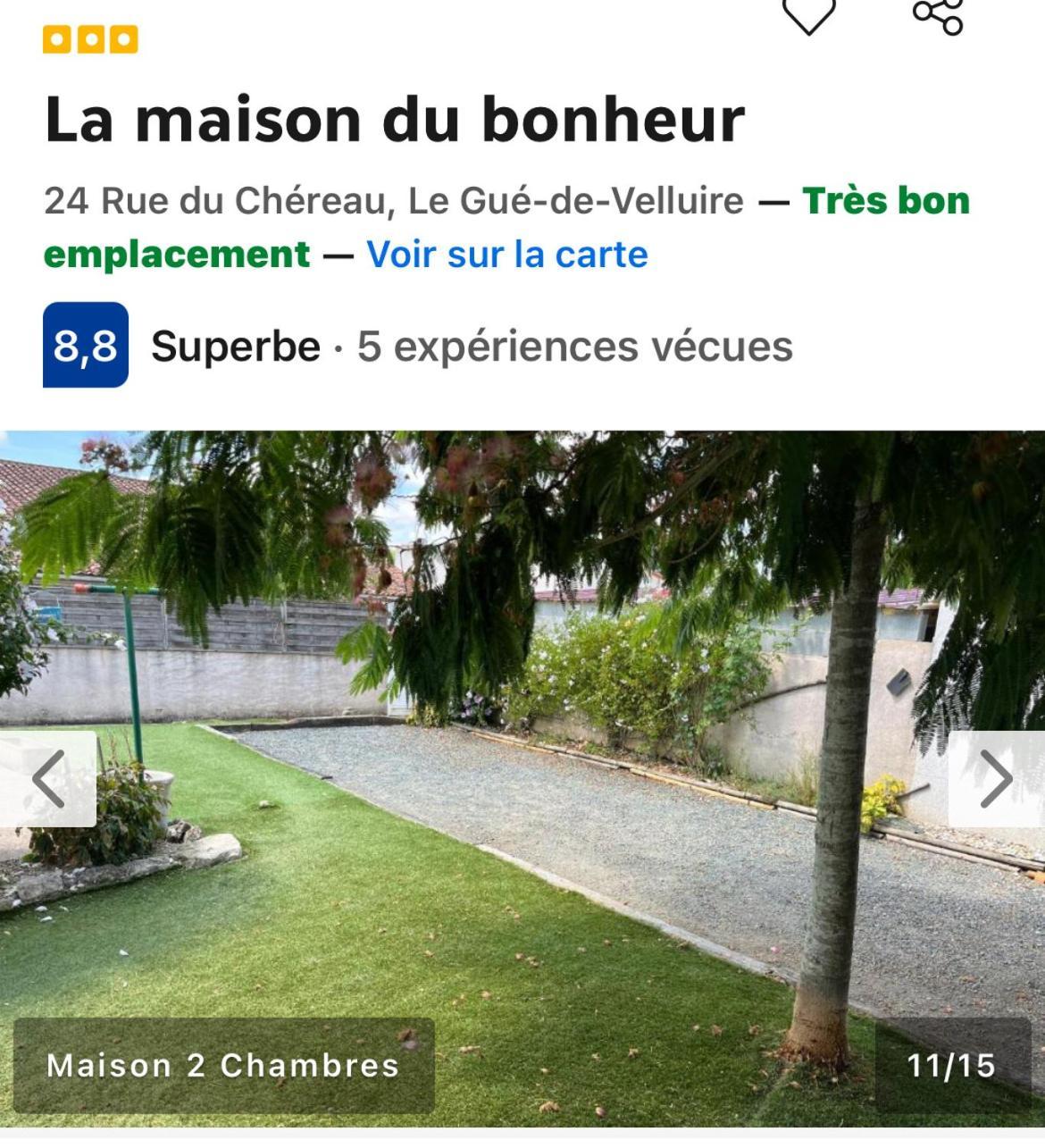 La Maison Du Bonheur Le Gue-de-Velluire Exterior photo