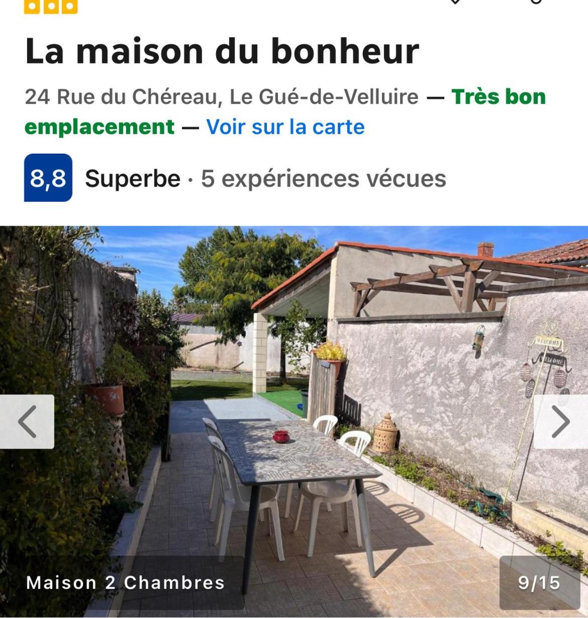 La Maison Du Bonheur Le Gue-de-Velluire Exterior photo